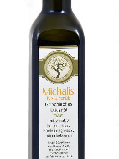 Olivenöl Glasflasche dunkelgrün Naturtrüb 500ml